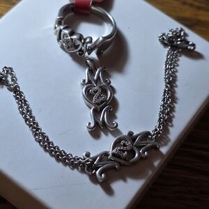 Jane Seymour Sterling Silver Heart Jewelry Set